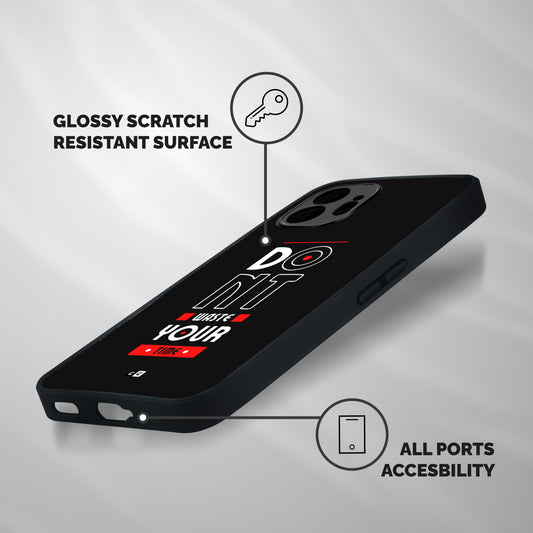 Dont Waste Time Shockproof Hybrid Protection (Metal + TPU) Back Case Cover