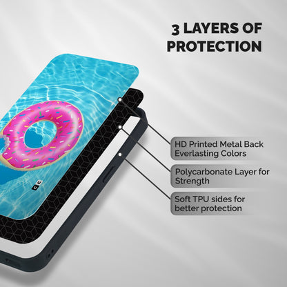 Donut Swim Shockproof Hybrid Protection (Metal + TPU) Back Case Cover