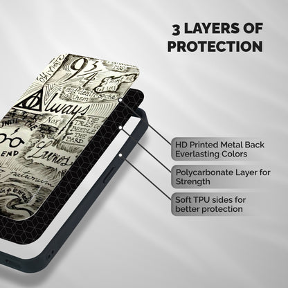 Doodle Art Shockproof Hybrid Protection (Metal + TPU) Back Case Cover
