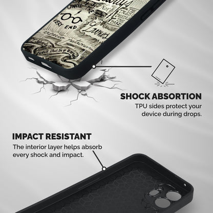 Doodle Art Shockproof Hybrid Protection (Metal + TPU) Back Case Cover