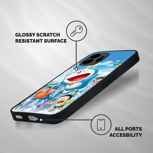 Doremon Flying Shockproof Hybrid Protection (Metal + TPU) Back Case Cover
