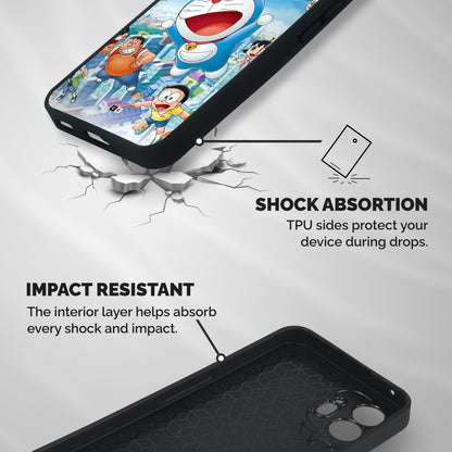 Doremon Flying Shockproof Hybrid Protection (Metal + TPU) Back Case Cover