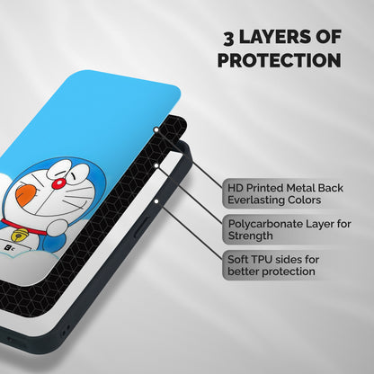 Doremon On Clouds Shockproof Hybrid Protection (Metal + TPU) Back Case Cover