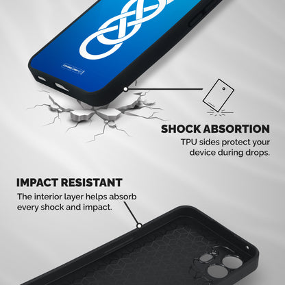 Double Infinity Blue Shockproof Hybrid Protection (Metal + TPU) Back Case Cover