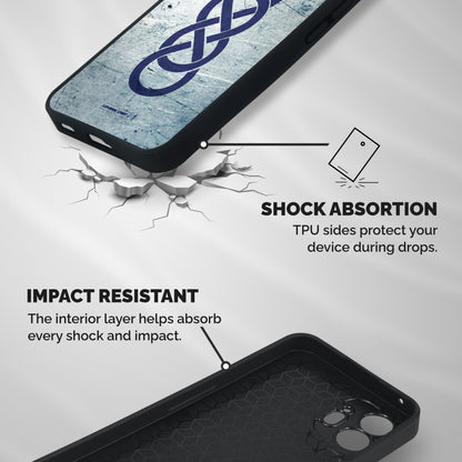 Double Infinity Rough Shockproof Hybrid Protection (Metal + TPU) Back Case Cover