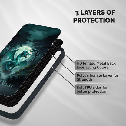 Dragon Valley Shockproof Hybrid Protection (Metal + TPU) Back Case Cover