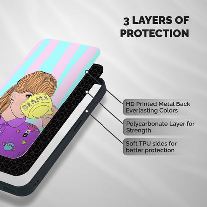 Drama Cup Shockproof Hybrid Protection (Metal + TPU) Back Case Cover