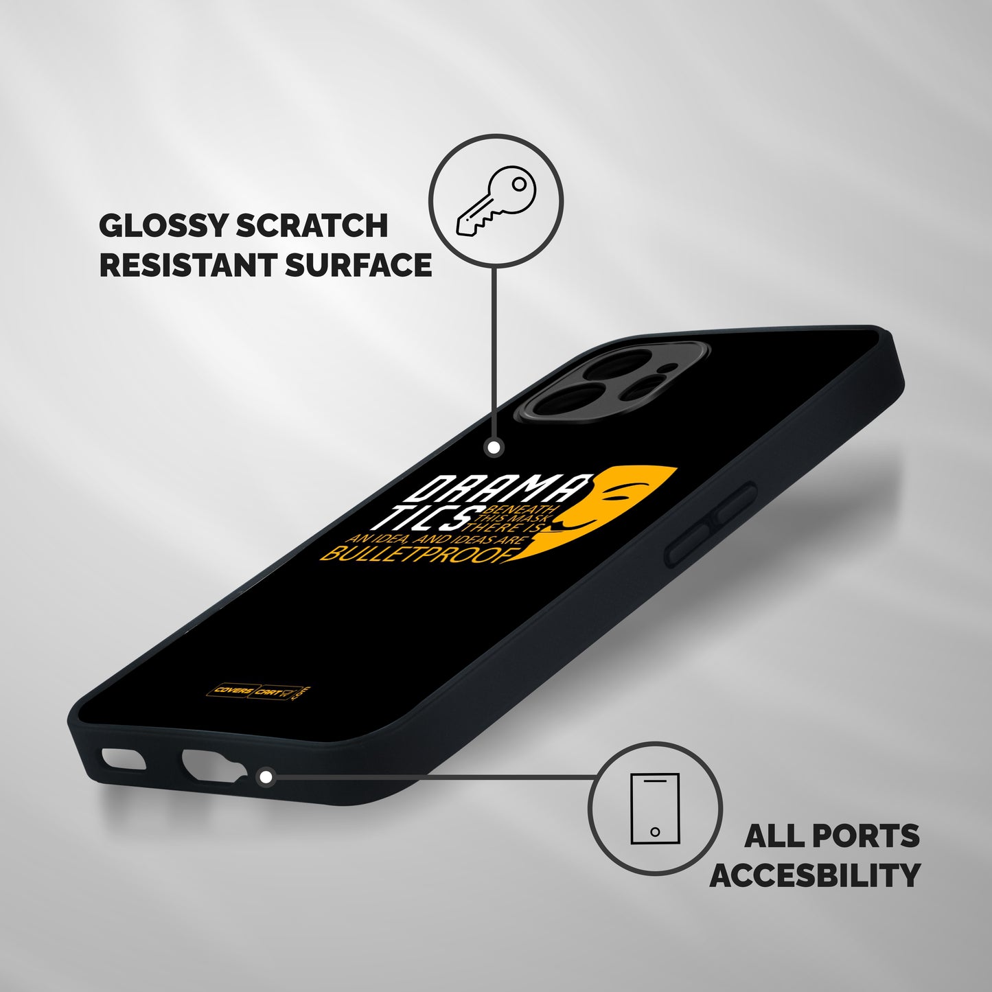Dramatics Shockproof Hybrid Protection (Metal + TPU) Back Case Cover