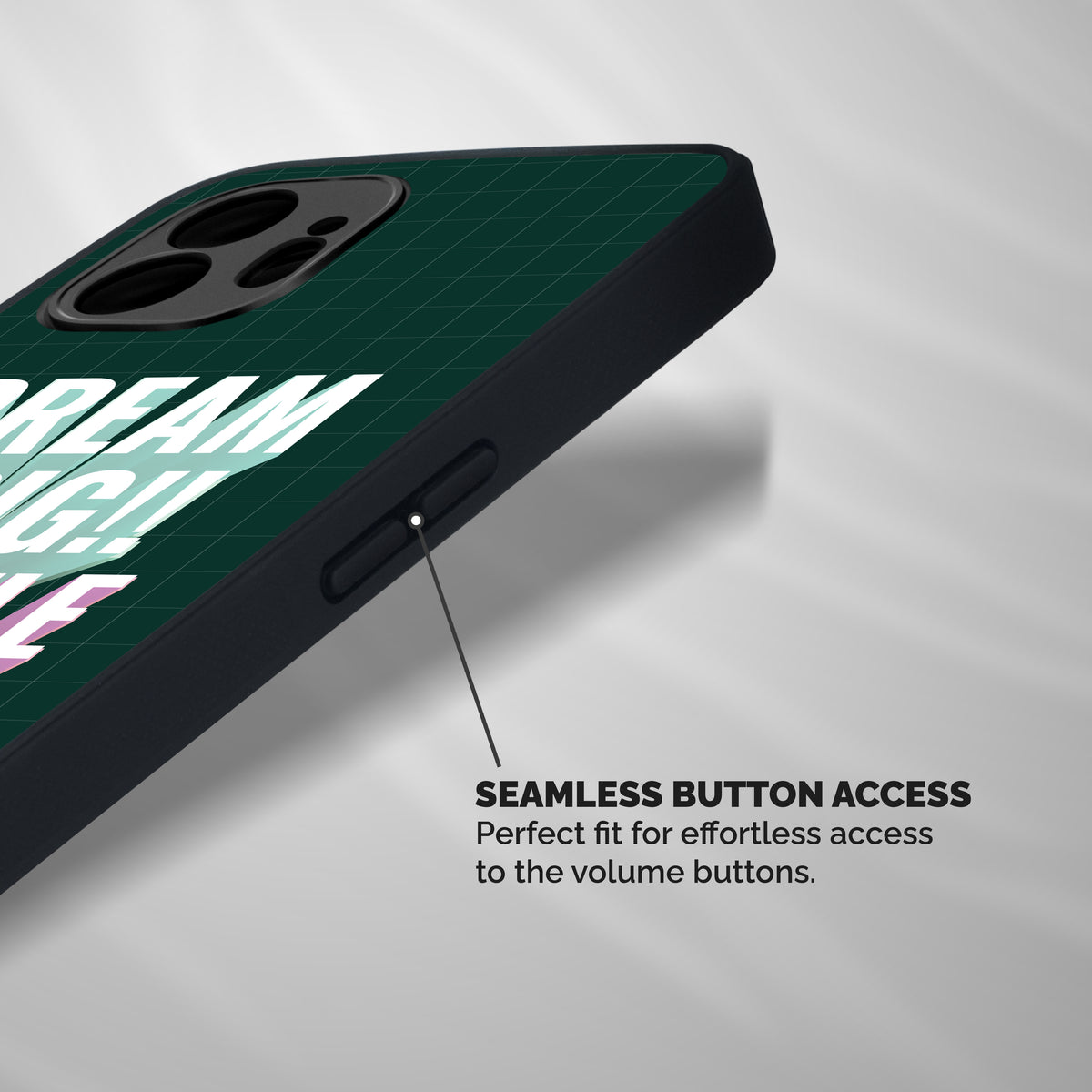 Dream Bigger Shockproof Hybrid Protection (Metal + TPU) Back Case Cover