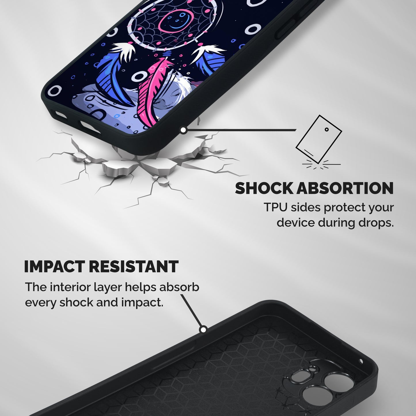 Dream Catcher Minimal Shockproof Hybrid Protection (Metal + TPU) Back Case Cover