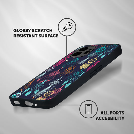 Dream Catcher Pattern Shockproof Hybrid Protection (Metal + TPU) Back Case Cover