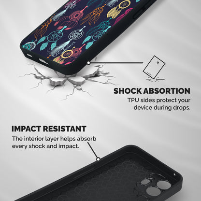 Dream Catcher Pattern Shockproof Hybrid Protection (Metal + TPU) Back Case Cover