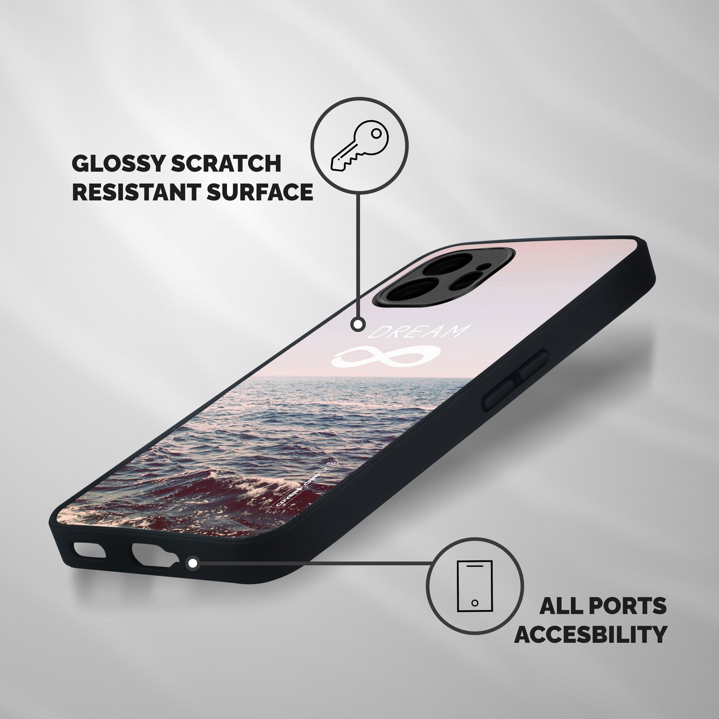 Dream Infinity Shockproof Hybrid Protection (Metal + TPU) Back Case Cover