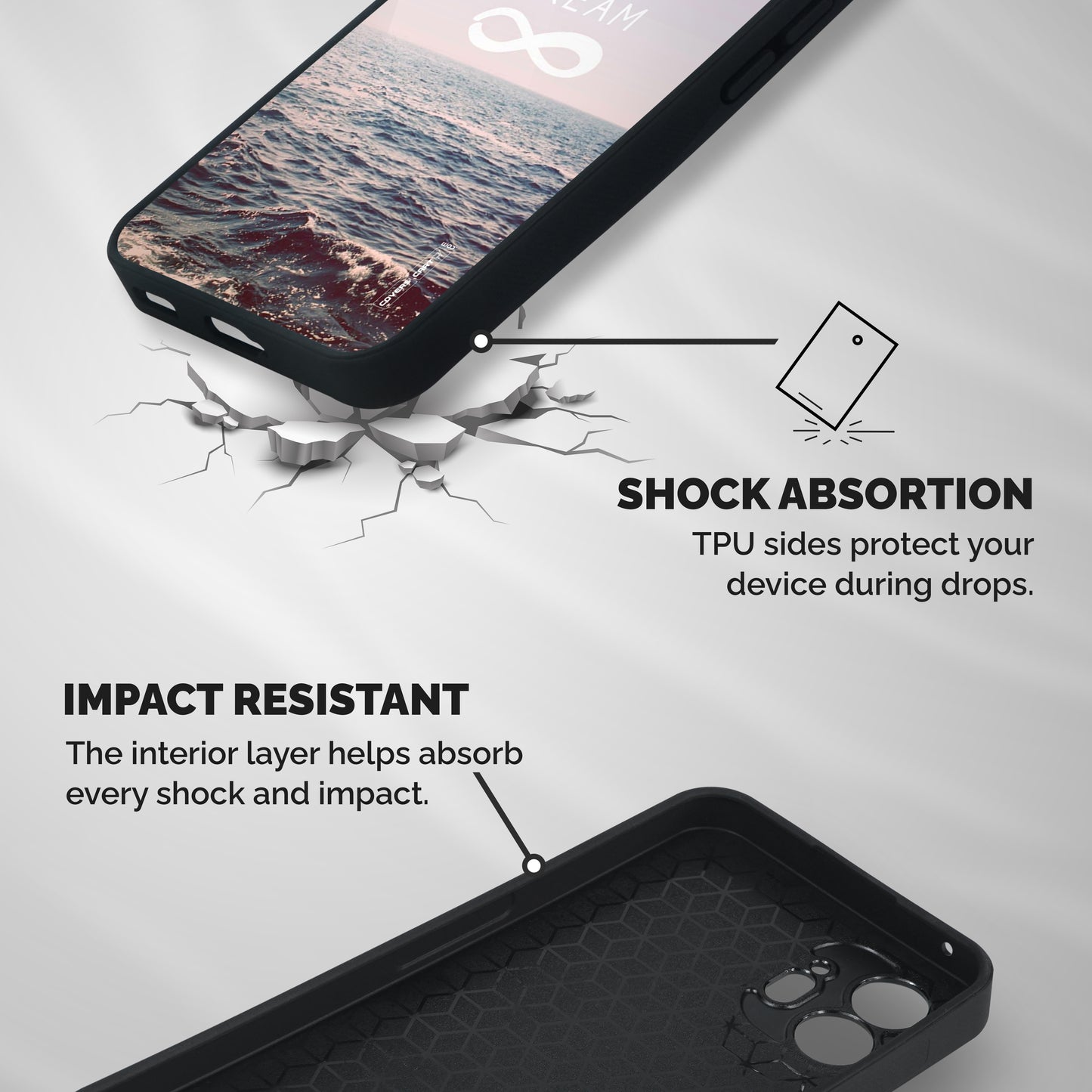 Dream Infinity Shockproof Hybrid Protection (Metal + TPU) Back Case Cover