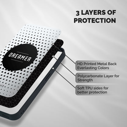 Dreamer Minimalist Shockproof Hybrid Protection (Metal + TPU) Back Case Cover