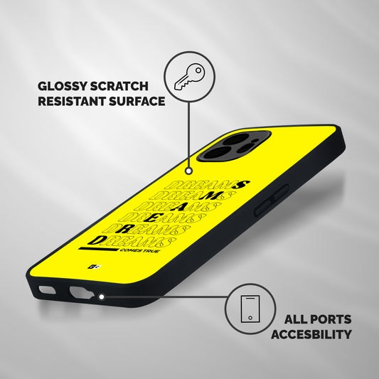 Dreams Comes True Shockproof Hybrid Protection (Metal + TPU) Back Case Cover