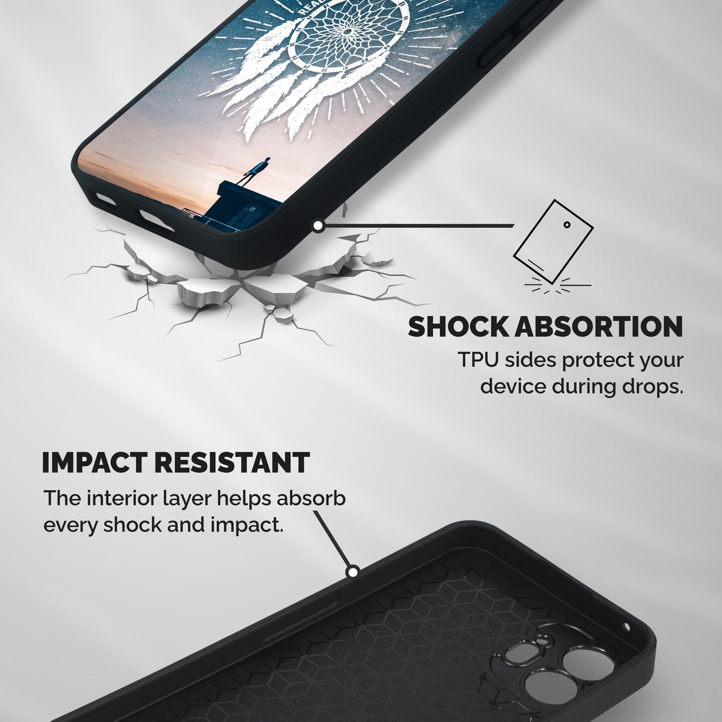 Dreams Do Come True Shockproof Hybrid Protection (Metal + TPU) Back Case Cover