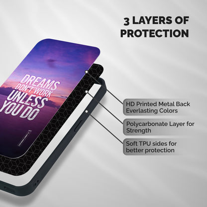 Dreams Work Shockproof Hybrid Protection (Metal + TPU) Back Case Cover