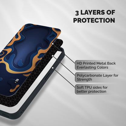 Drops Flow Shockproof Hybrid Protection (Metal + TPU) Back Case Cover