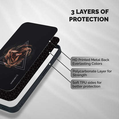 Dusty Rose Shockproof Hybrid Protection (Metal + TPU) Back Case Cover