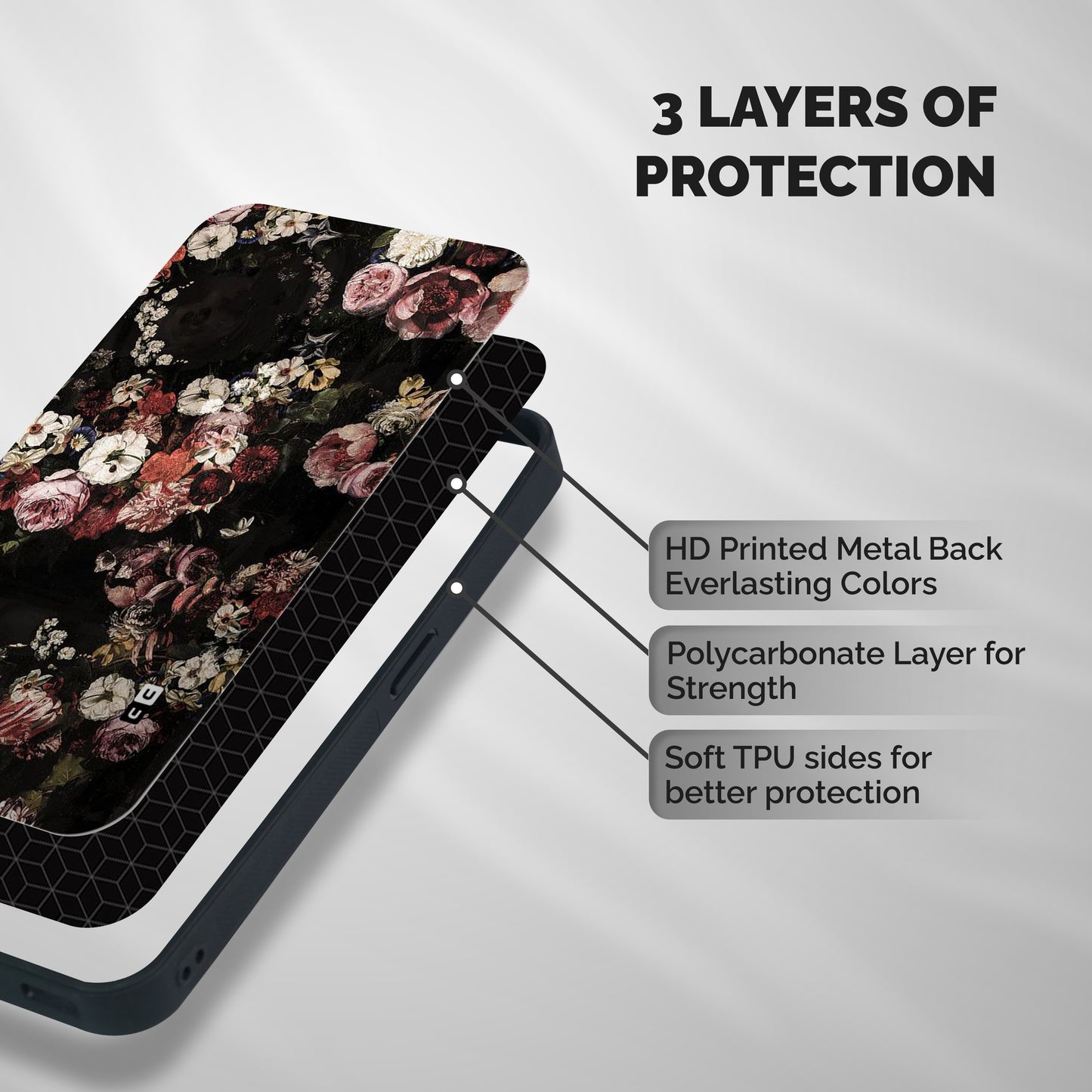 Dusty Rust Shockproof Hybrid Protection (Metal + TPU) Back Case Cover