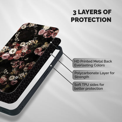 Dusty Rust Shockproof Hybrid Protection (Metal + TPU) Back Case Cover