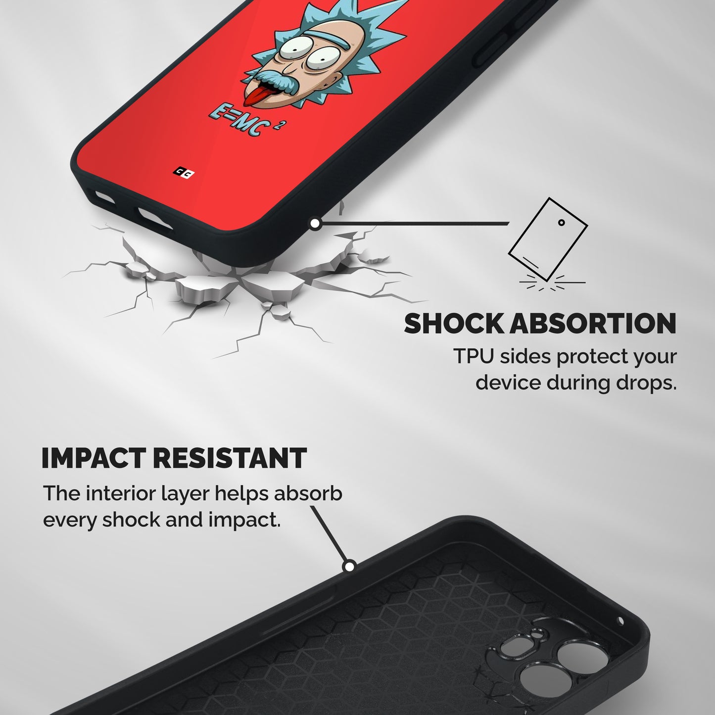 E is Equal Shockproof Hybrid Protection (Metal + TPU) Back Case Cover