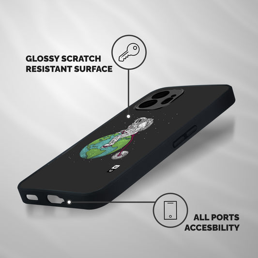 Earth Space Doodle Shockproof Hybrid Protection (Metal + TPU) Back Case Cover