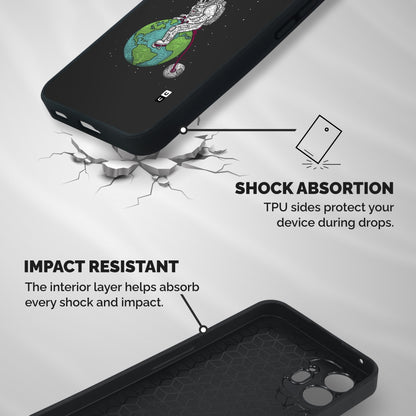 Earth Space Doodle Shockproof Hybrid Protection (Metal + TPU) Back Case Cover