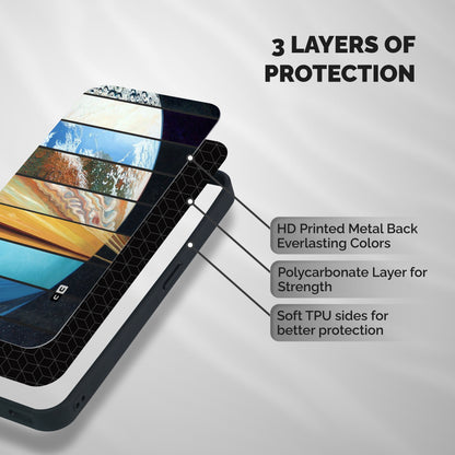 Earthly Design Shockproof Hybrid Protection (Metal + TPU) Back Case Cover