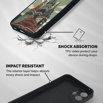 Edo Arc Shockproof Hybrid Protection (Metal + TPU) Back Case Cover