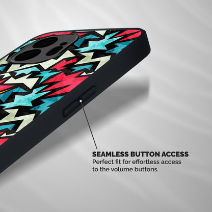 Electric Color Design Shockproof Hybrid Protection (Metal + TPU) Back Case Cover