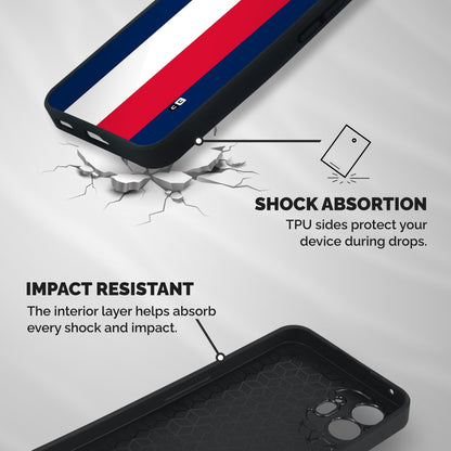 Electric Colors Stripe Shockproof Hybrid Protection (Metal + TPU) Back Case Cover