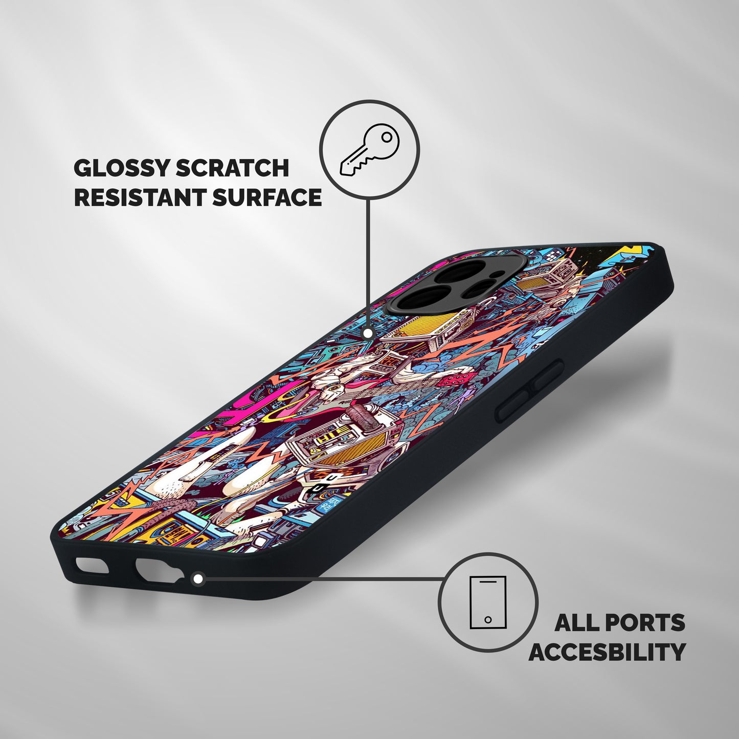 Electric Colors Shockproof Hybrid Protection (Metal + TPU) Back Case Cover