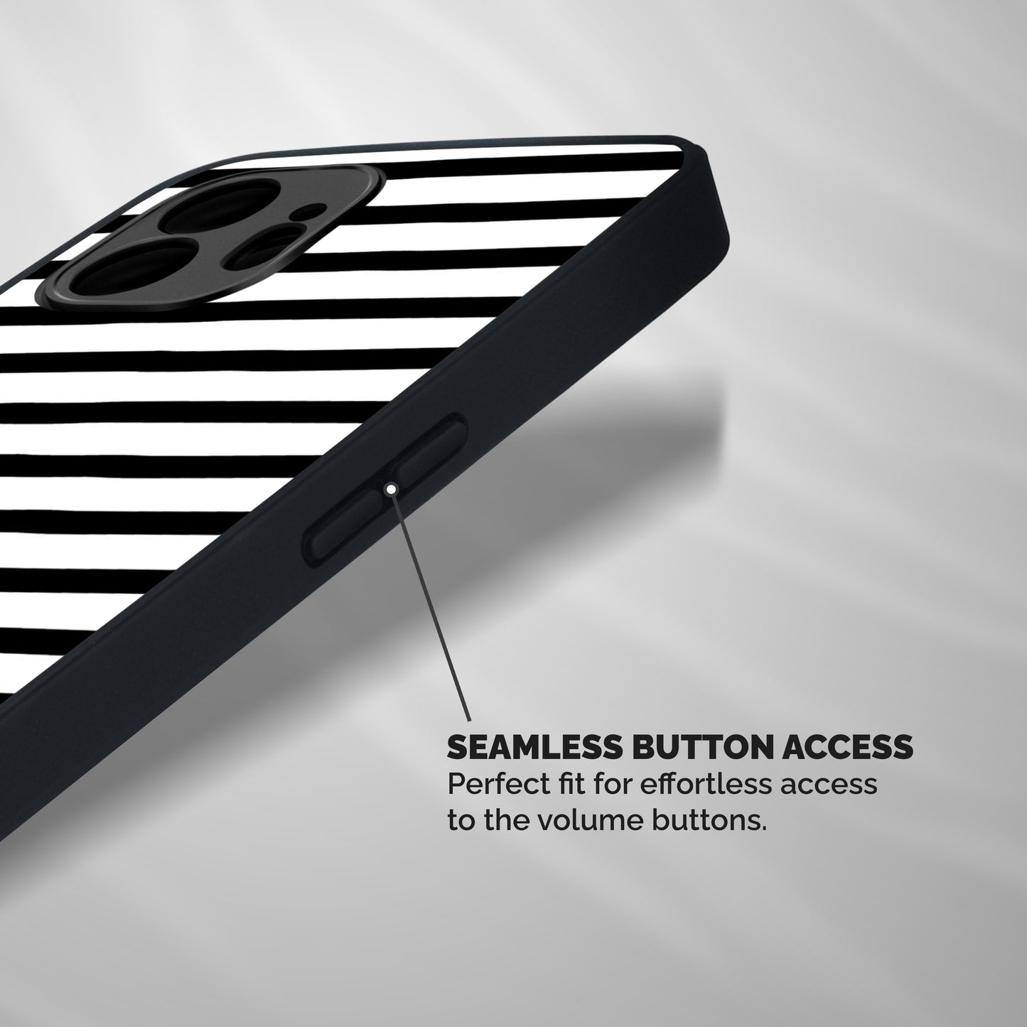 Elegant Basic Stripes Shockproof Hybrid Protection (Metal + TPU) Back Case Cover