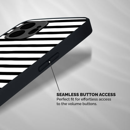 Elegant Basic Stripes Shockproof Hybrid Protection (Metal + TPU) Back Case Cover