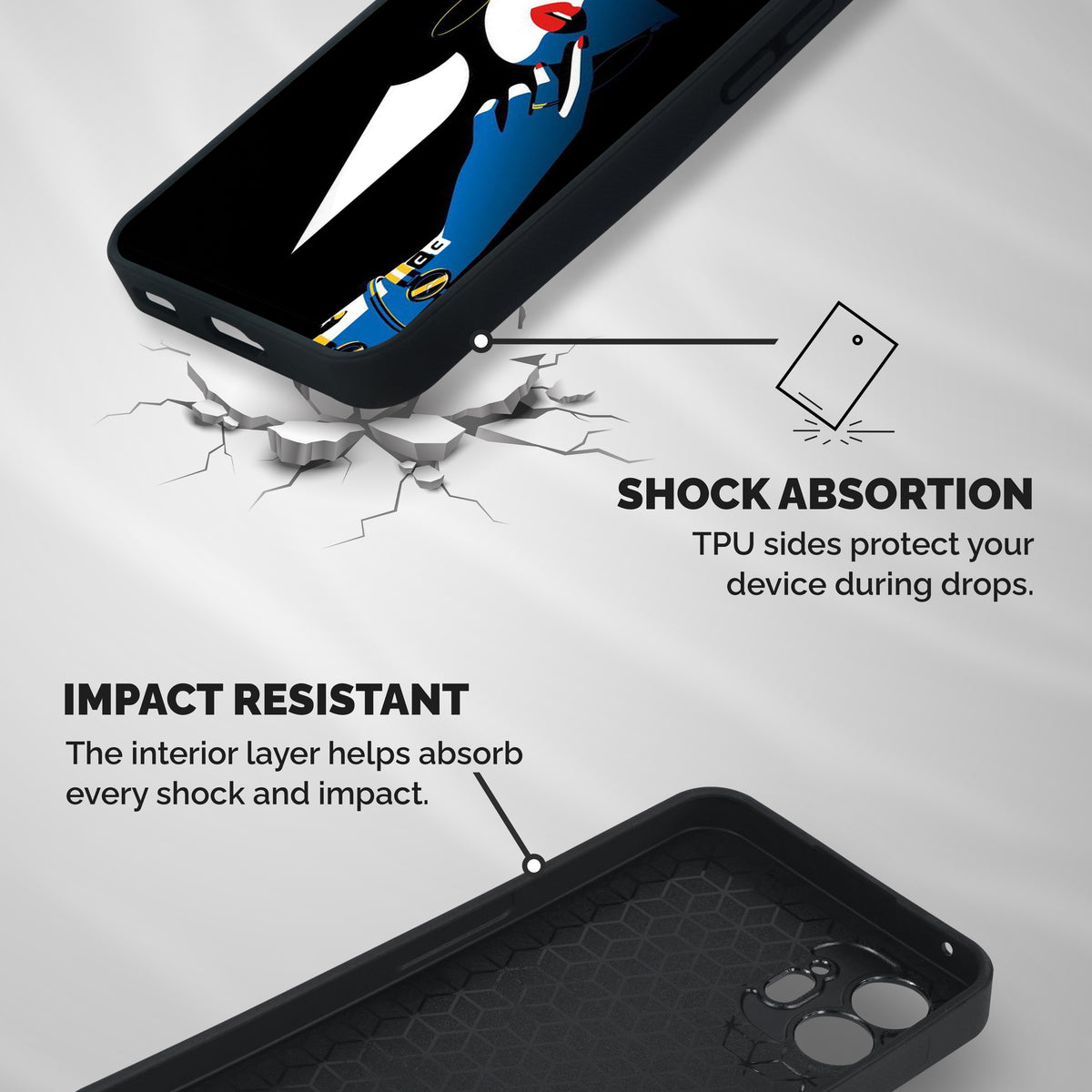 Elegant Woman Shockproof Hybrid Protection (Metal + TPU) Back Case Cover