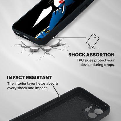 Elegant Woman Shockproof Hybrid Protection (Metal + TPU) Back Case Cover
