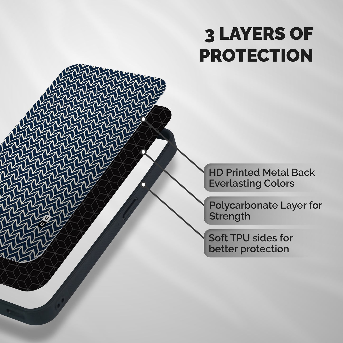 Elite Design Shockproof Hybrid Protection (Metal + TPU) Back Case Cover