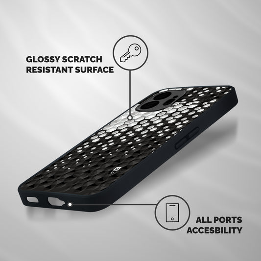 Elite Hexagonal Shockproof Hybrid Protection (Metal + TPU) Back Case Cover