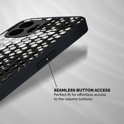 Elite Hexagonal Shockproof Hybrid Protection (Metal + TPU) Back Case Cover