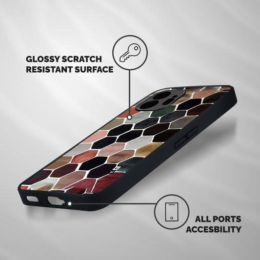 Elite Pastel Hexagons Shockproof Hybrid Protection (Metal + TPU) Back Case Cover
