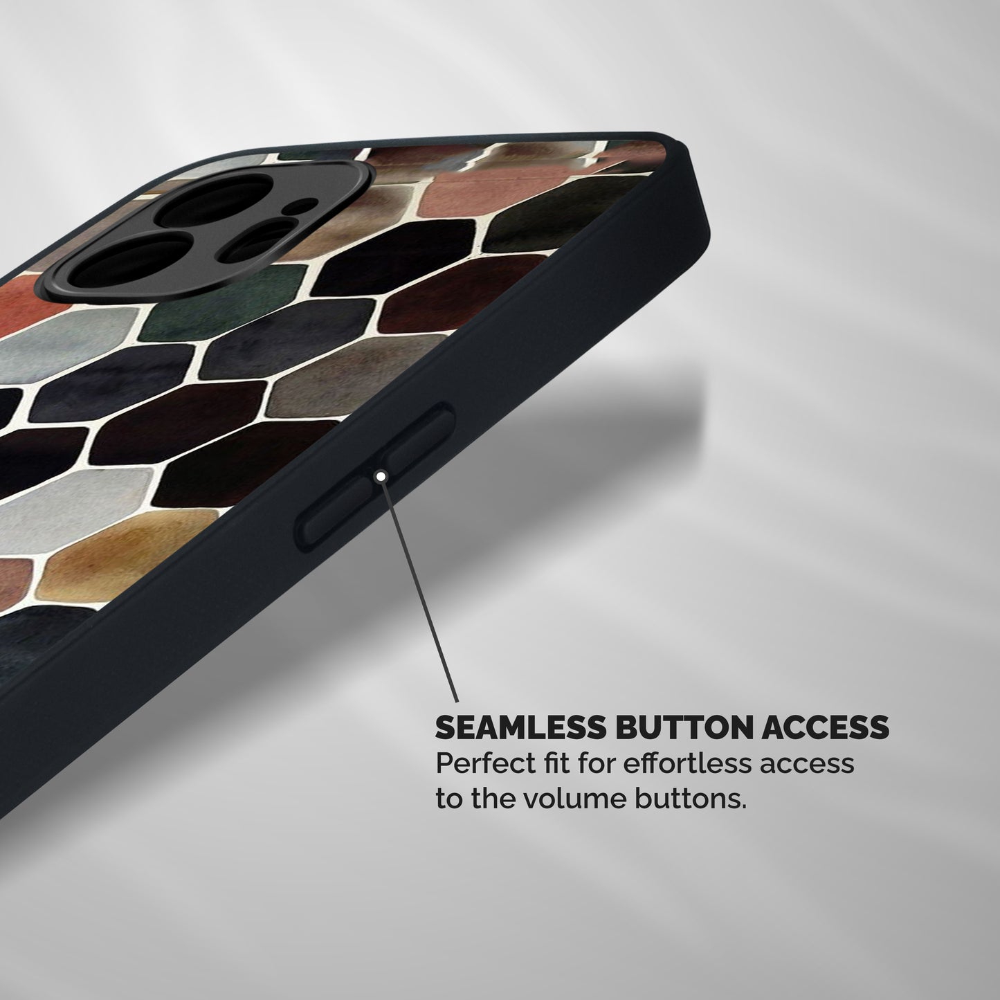 Elite Pastel Hexagons Shockproof Hybrid Protection (Metal + TPU) Back Case Cover