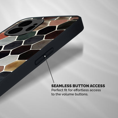 Elite Pastel Hexagons Shockproof Hybrid Protection (Metal + TPU) Back Case Cover