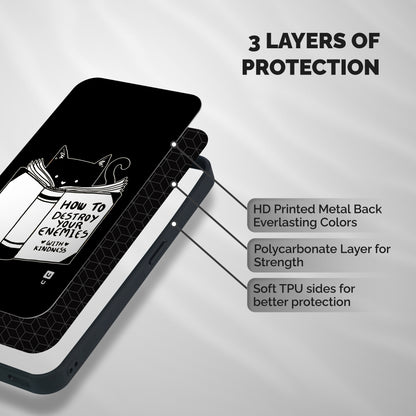 Enemies Destroyer Shockproof Hybrid Protection (Metal + TPU) Back Case Cover