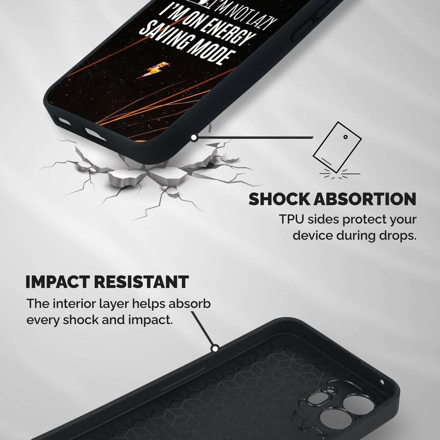 Energy Saving Mode Shockproof Hybrid Protection (Metal + TPU) Back Case Cover