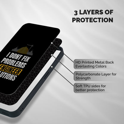 Engineer Solutions Shockproof Hybrid Protection (Metal + TPU) Back Case Cover