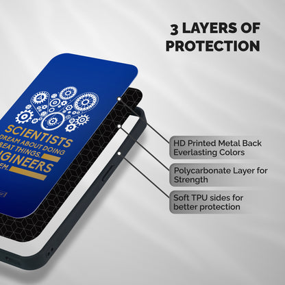 Engineer Shockproof Hybrid Protection (Metal + TPU) Back Case Cover