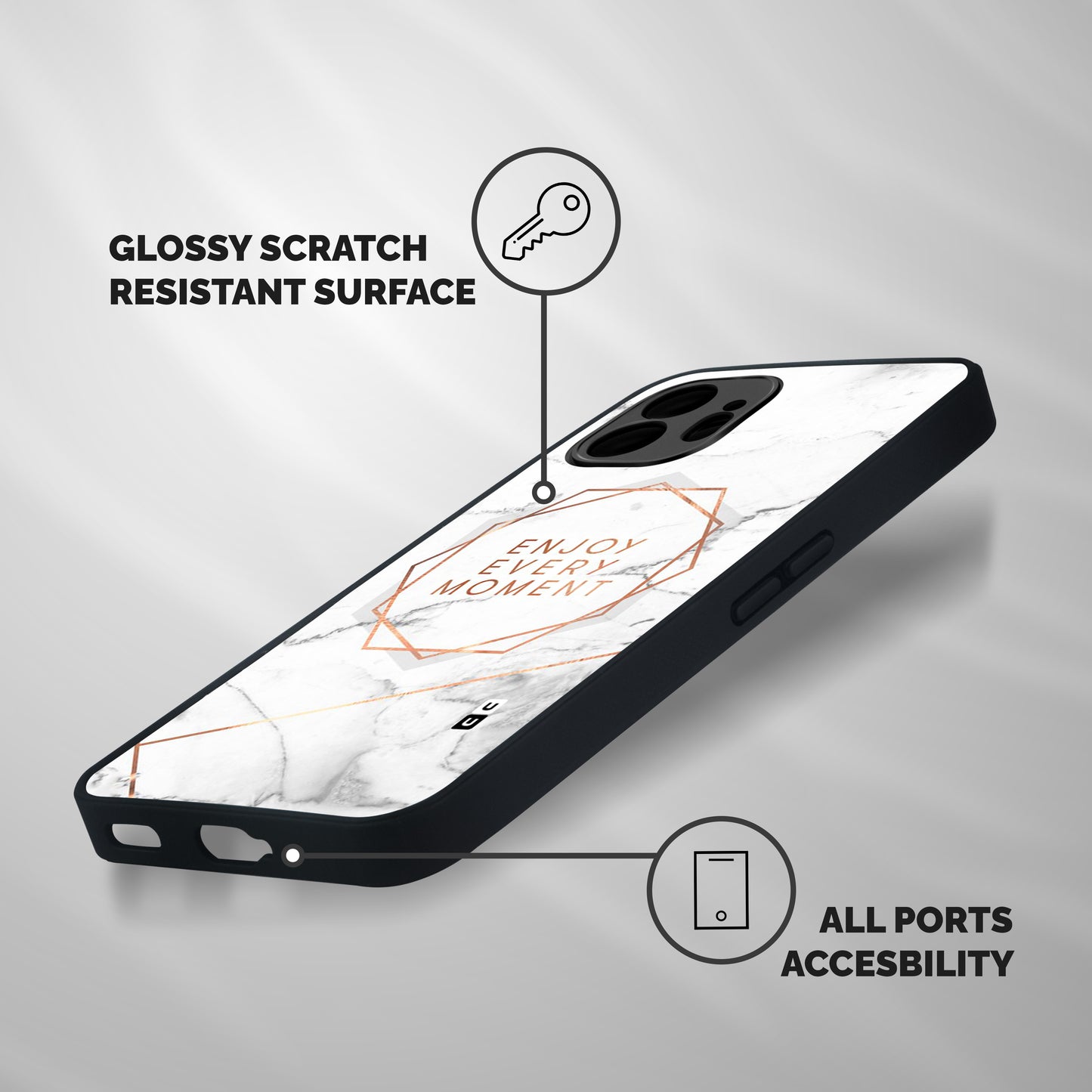 Enjoy Every Moment Shockproof Hybrid Protection (Metal + TPU) Back Case Cover