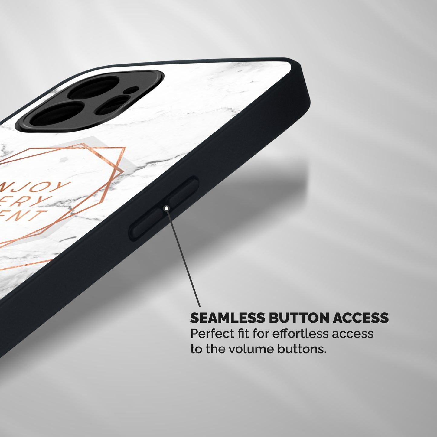 Enjoy Every Moment Shockproof Hybrid Protection (Metal + TPU) Back Case Cover